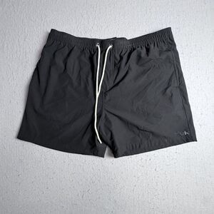 HUK Mens Black XL Swim Shorts Performance Fishing Stretch Trunks Lined BeachCore